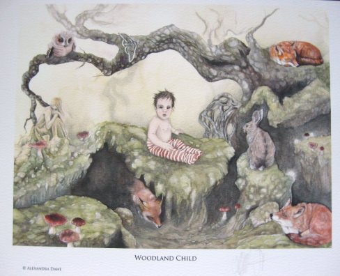 WOODLAND CHILD large signed art print by Alexandra Dawe
