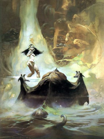 At The Earth's Core poster by Frank Frazetta