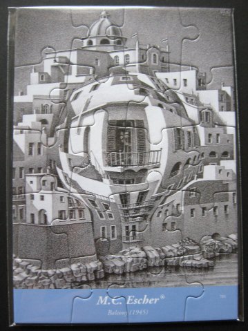 BALCONY Jigsaw Greeting Card by MC Escher
