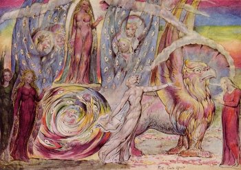 Beatrice Addresses Dante from the car by William Blake