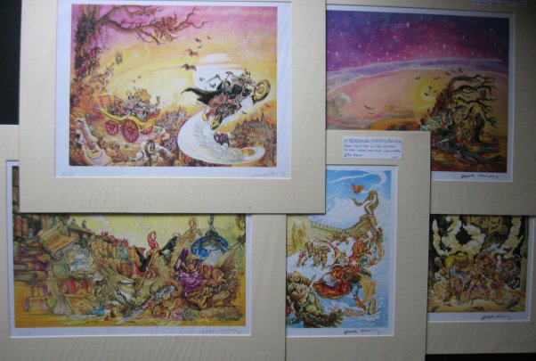 ORIGINAL FIVE DISCWORLD PRE-PRODUCTION PROOFS
