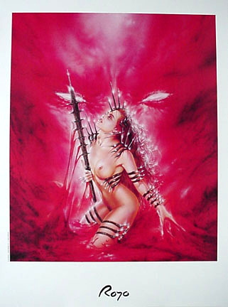 EMERGING FROM RED by Luis Royo