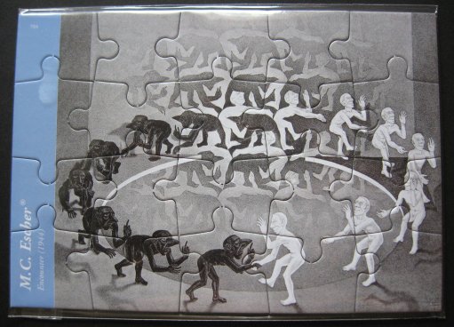 ENCOUNTER Jigsaw Greeting Card by MC Escher