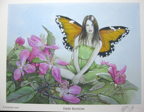 FAERY BLOSSOM large signed art print by Alexandra Dawe
