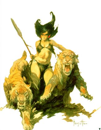 HUNTRESS by Frank Frazetta