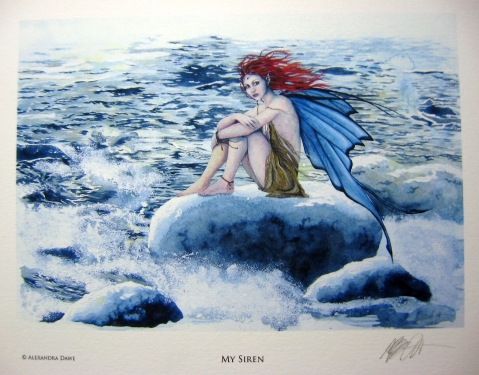 MY SIREN large signed art print by Alexandra Dawe