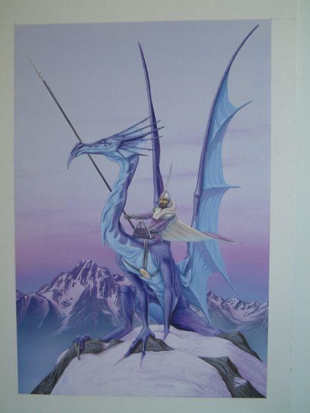 PURPLE DRAGON Original Gouache painting by Jay Blakemore