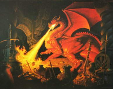 Smaug from JRR Tolkien The Hobbit by Brothers Hildebrandt