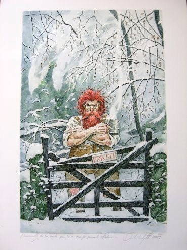 TEA BREAK signed print by David Wyatt 