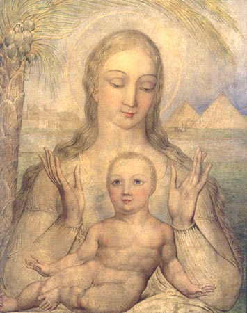 THE VIRGIN AND CHILD IN EGYPT by Wiliam Blake