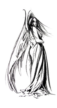 DARK ANGEL signed print by Alexandra Dawe