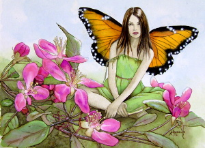 FAERY BLOSSOM signed print by Alexandra Dawe