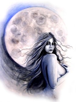 LADY OF THE MOON signed print by Alexandra Dawe
