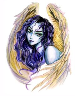 MANGA ANGEL signed print by Alexandra Dawe