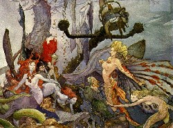 BEHIND NEPTUNE'S THRONE POSTER by Michael Kaluta
