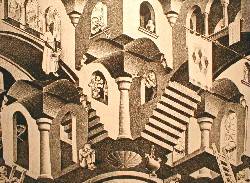 CONCAVE & CONVEX by MC Escher