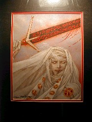 Elric from the Moorcock books painted by Robert Gould - mounted print