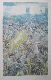 Battle of Pelennor Fields by Alan Lee from Lord of the Rings by JRR Tolkien