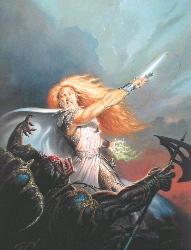 RANDY THE ELF GOD signed print by Todd Lockwood