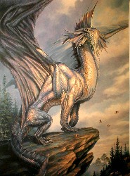 SILVER DRAGON Limited Edition signed print by Todd Lockwood