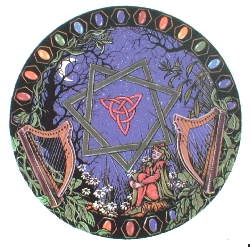 CELTIC HARPS WINDOW PRINT by Peter Pracownik