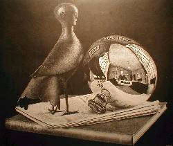 STILL LIFE WITH REFLECTING SPHERE by MC Escher