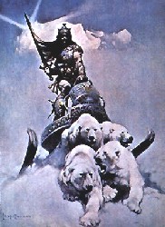 SILVER WARRIOR by Frank Frazetta