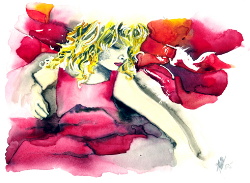 POPPY GIRL signed print by Alexandra Dawe