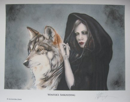 WINTER'S  SHROUD large signed art print by Alexandra Dawe